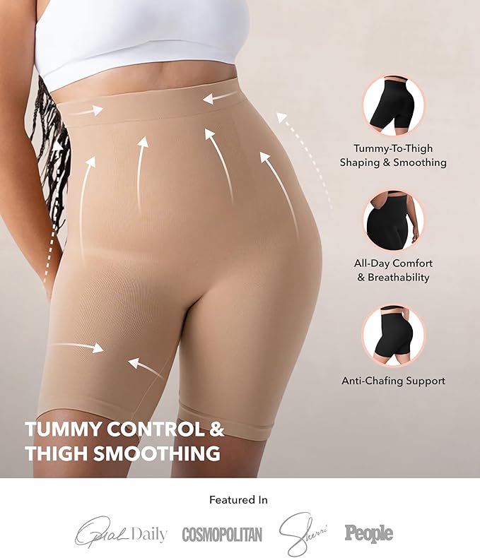 Shapermint model wearing nude shapewear